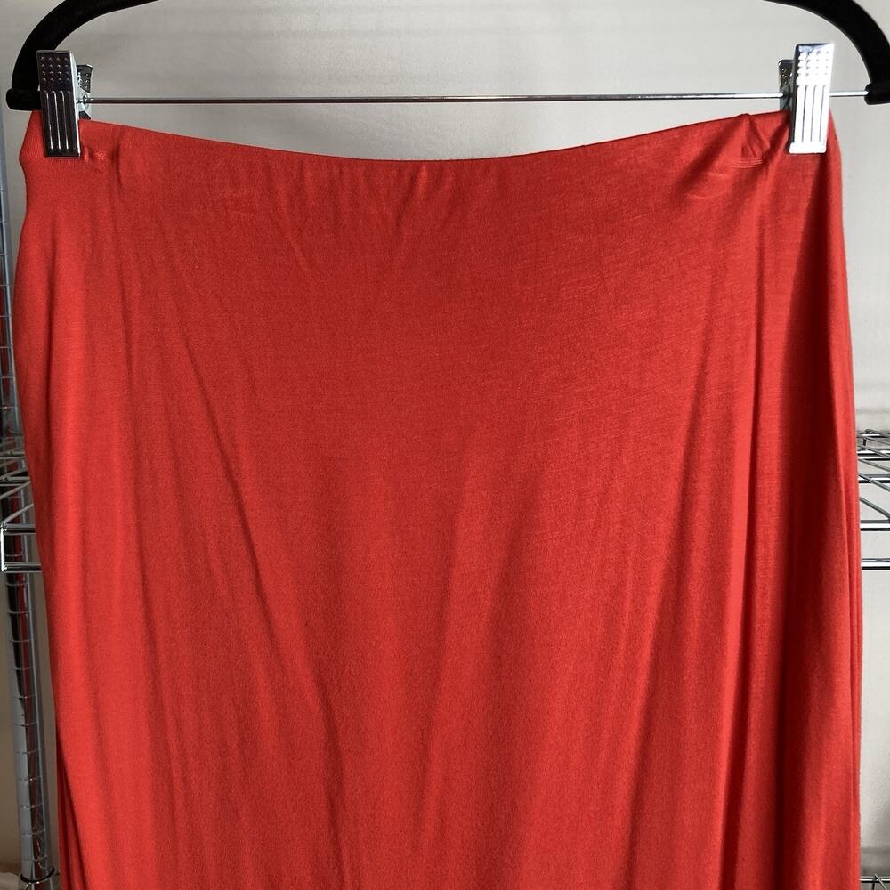 Skye's The Limit Women's Orange Asymmetrical Maxi Skirt Size M Lagenlook Boho - Picture 9 of 10